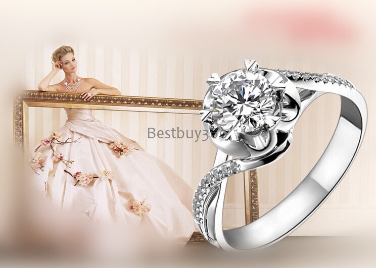 0.42ct  s925  sona mariage nupcial de casamento boda diamante anel aneis anillo anneau (jsa)